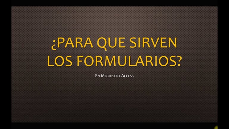 Descubre cómo utilizar formularios en Access de manera eficiente
